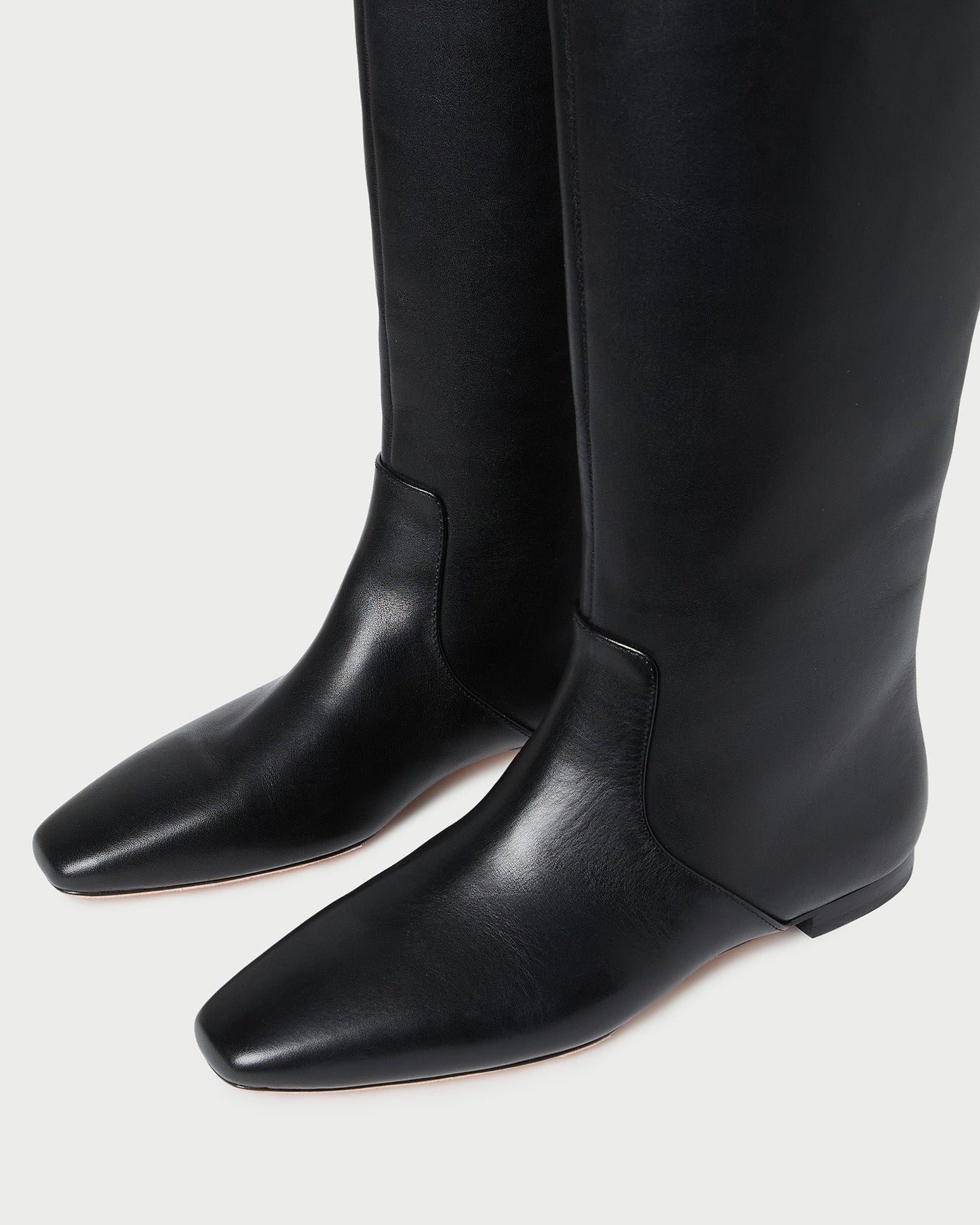 Lillian Black Leather Tall Boot