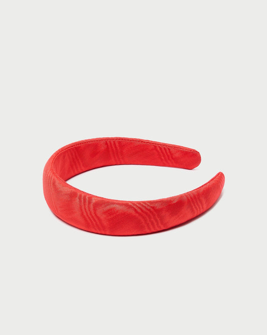 Marina Red Moiré Puffy Headband