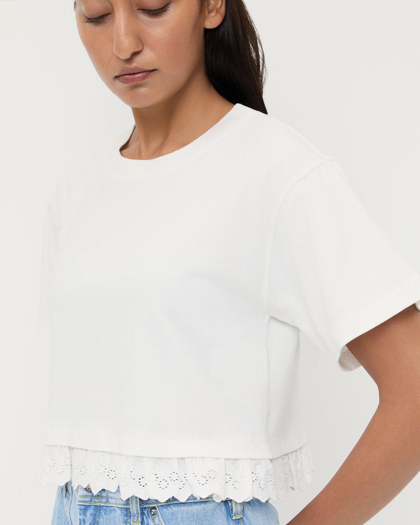 Junie Lace Trim Tee