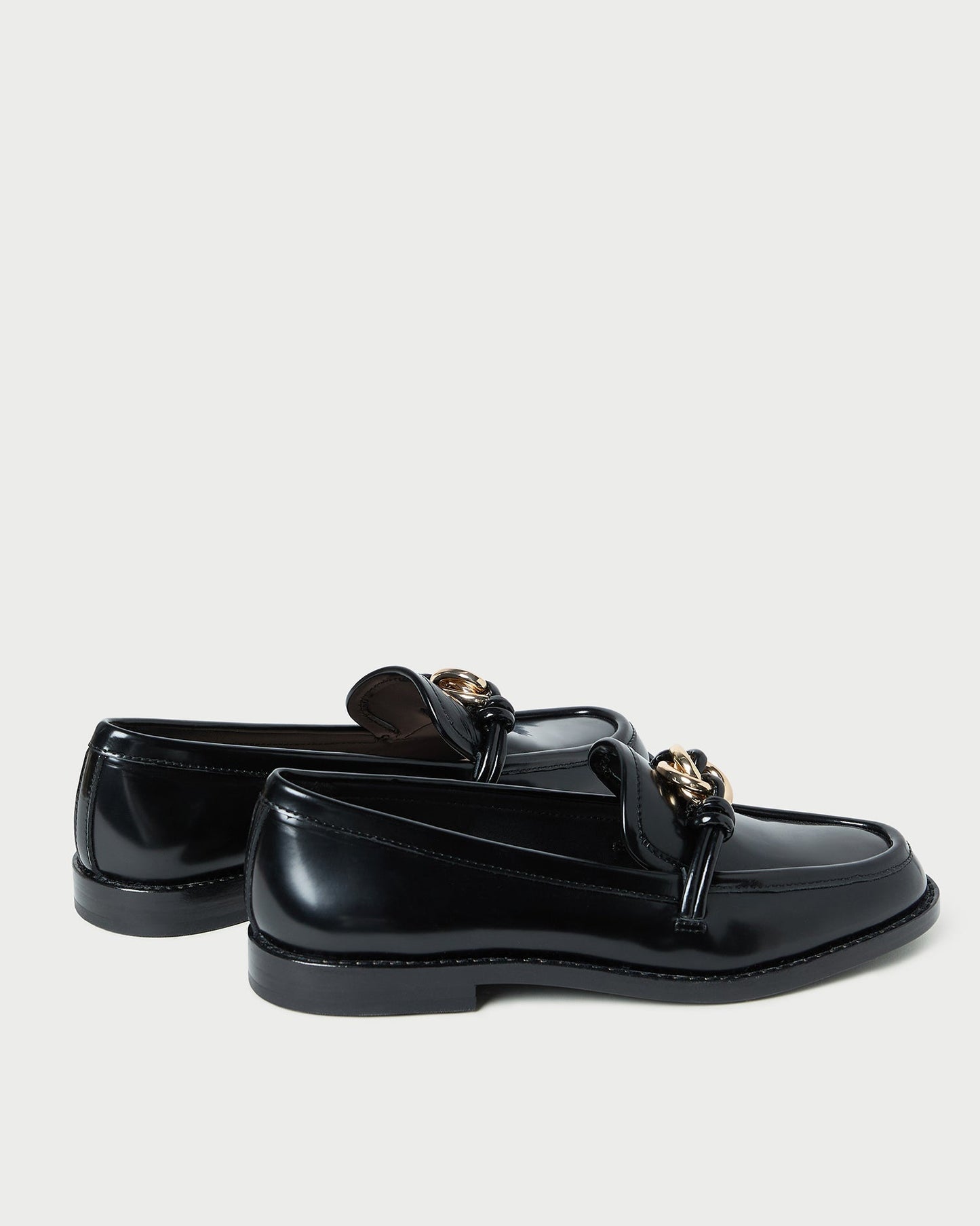 Roma Black Leather Loafer