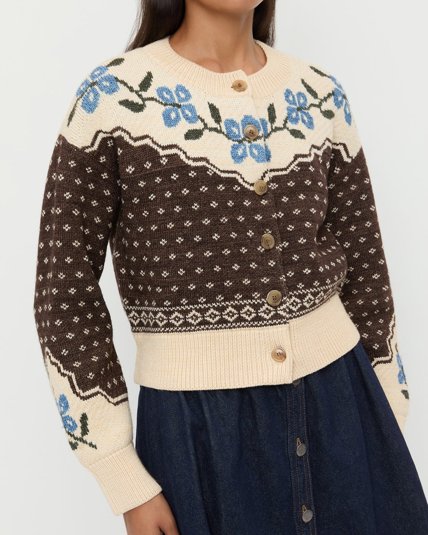 Idris Intarsia Cardigan