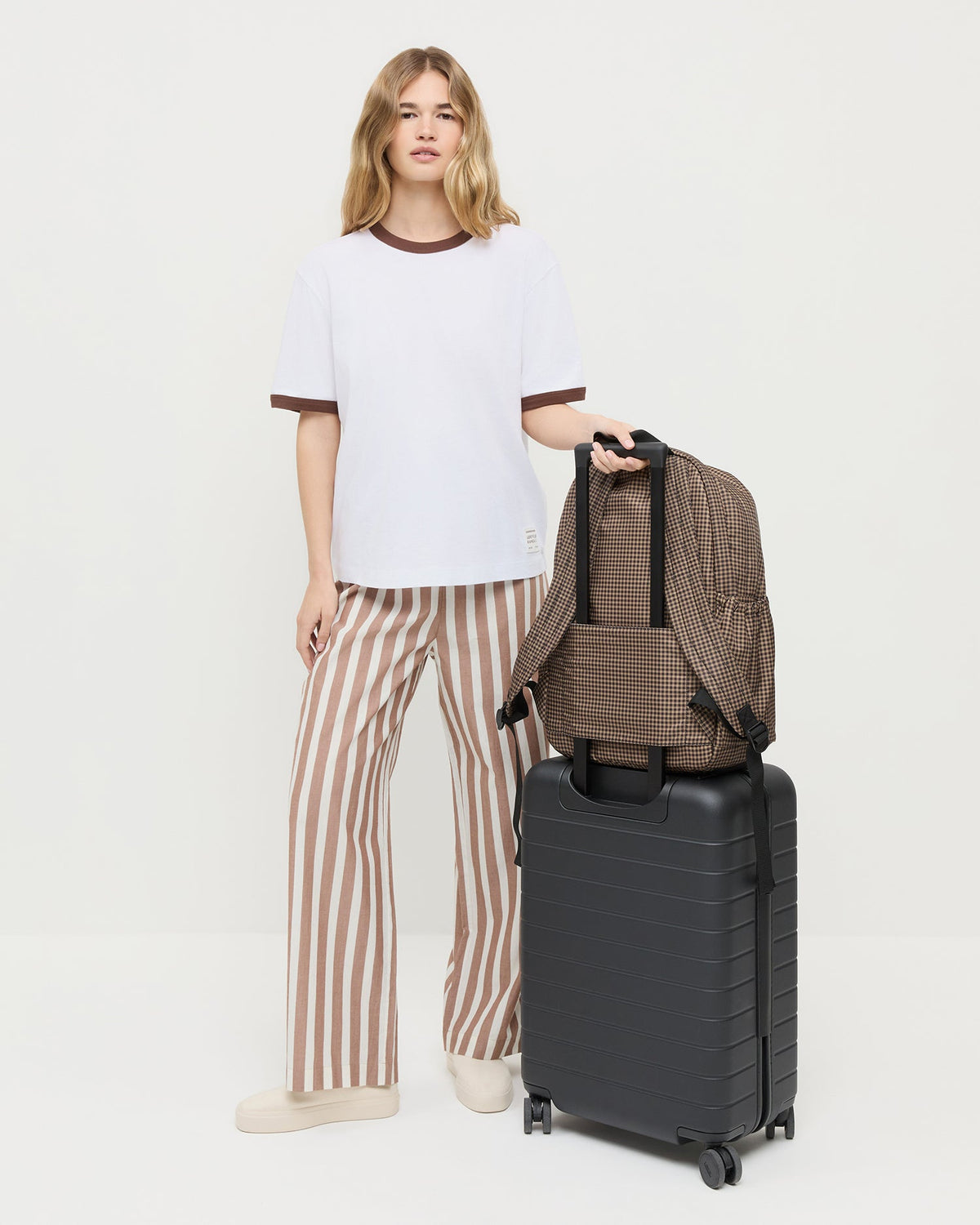 Stevie Brown/Black Check Backpack