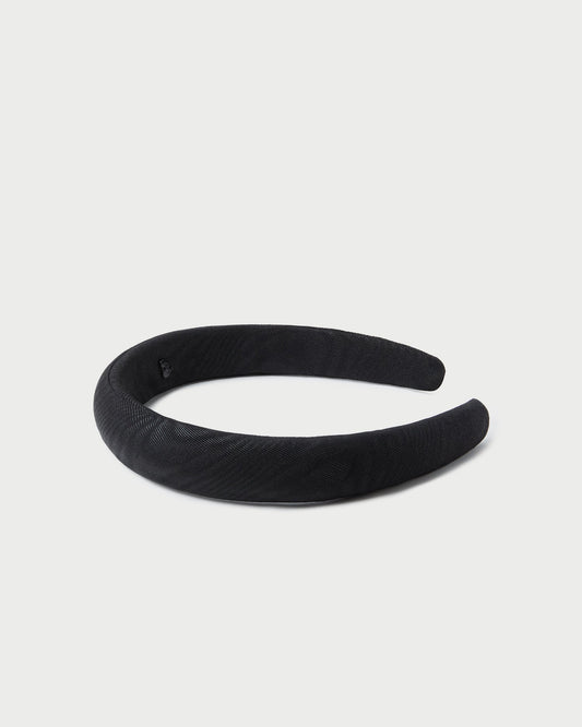 Marina Black Moiré Puffy Headband