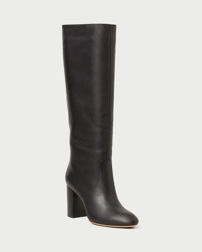Goldy Black Leather Tall Boot