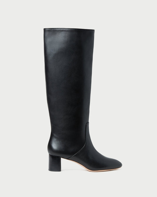 Gia Black Leather Tall Boot