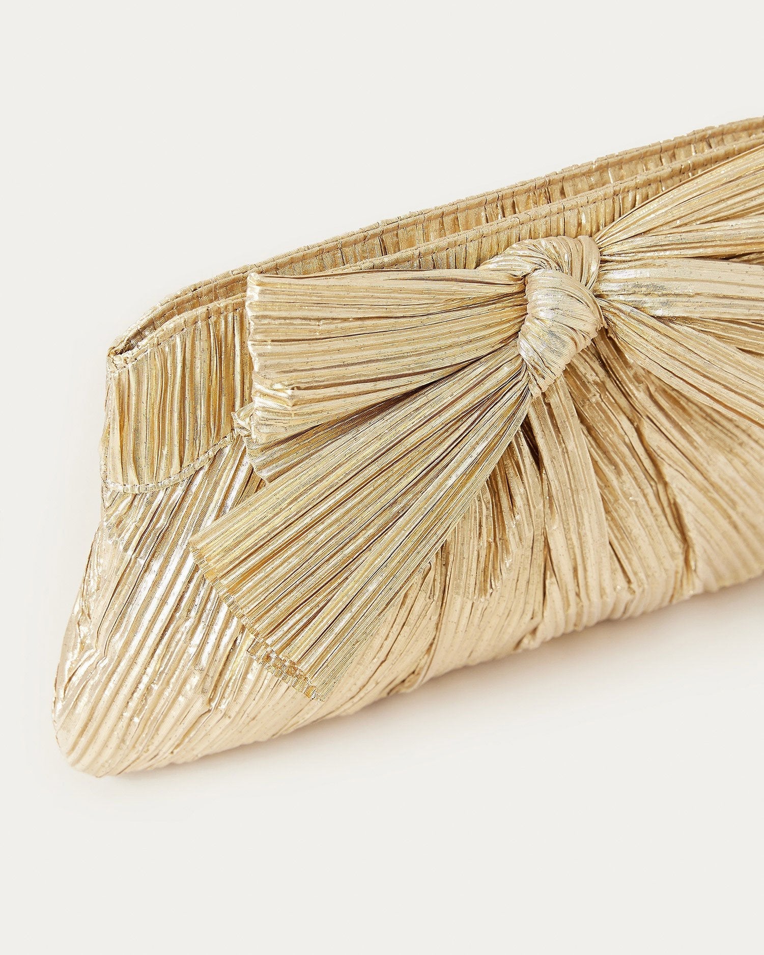 Rayne Gold Bow Clutch