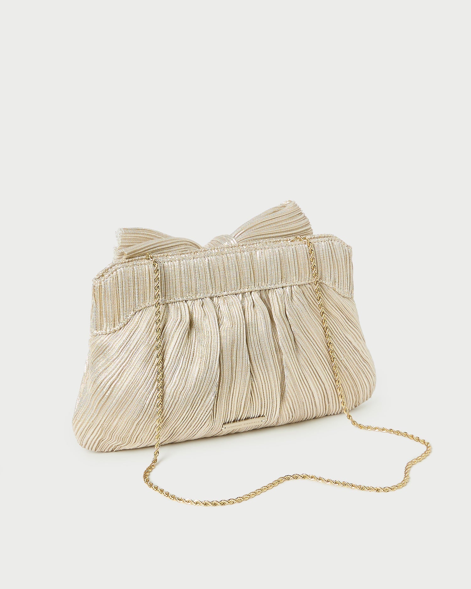 Rayne Platinum Bow Clutch