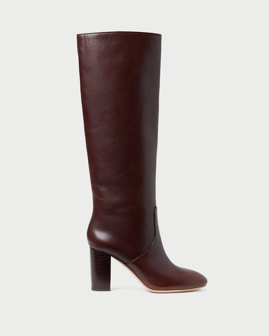 Goldy Espresso Leather Tall Boot