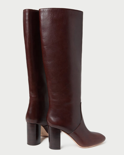 Goldy Espresso Leather Tall Boot