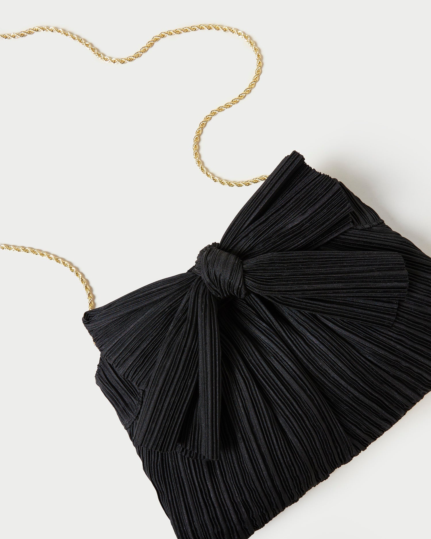 Rayne Black Bow Clutch