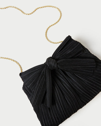 Rayne Black Bow Clutch