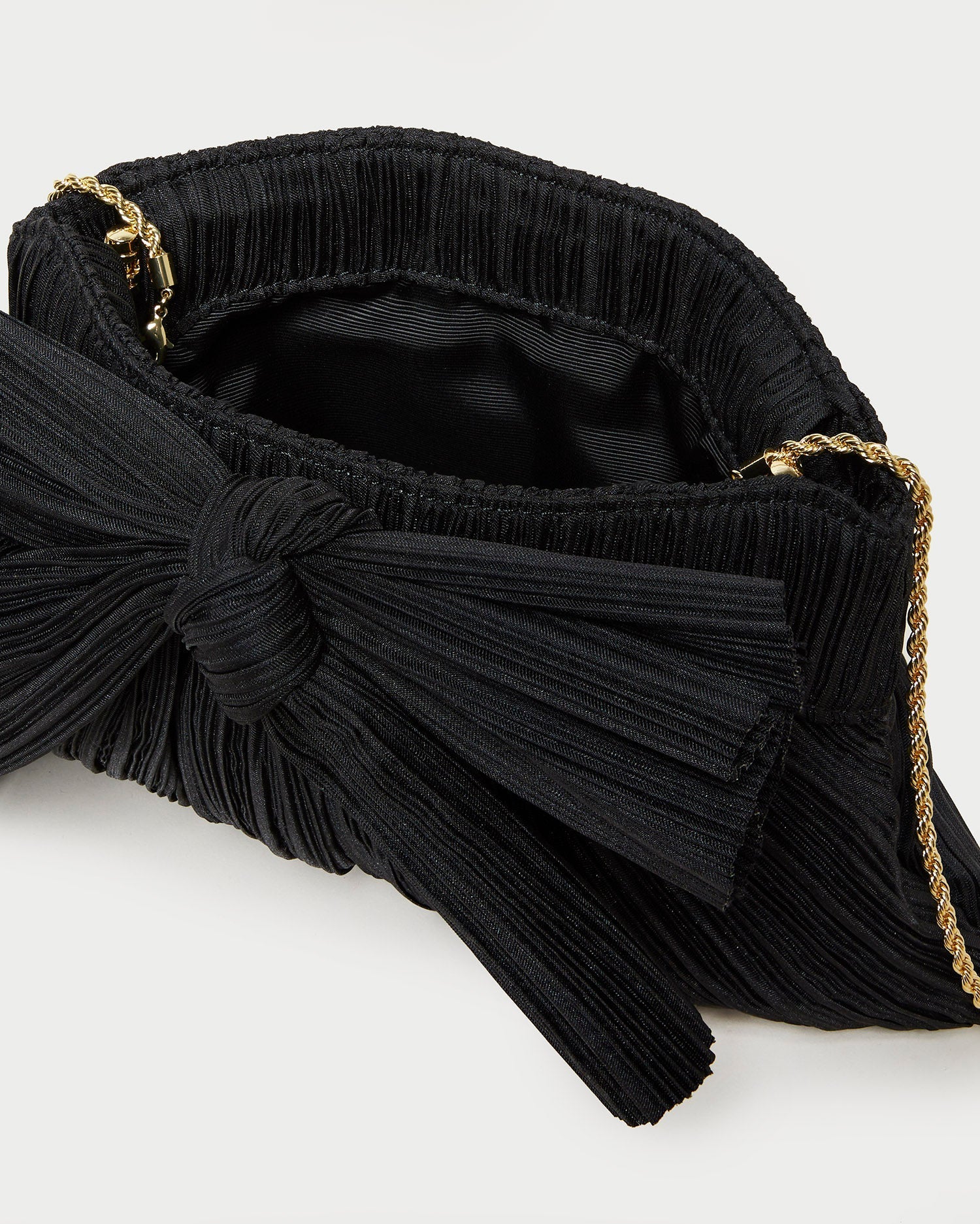 Rayne Black Bow Clutch