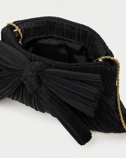 Rayne Black Bow Clutch