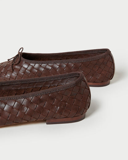Landry Chocolate Woven Ballet Flat