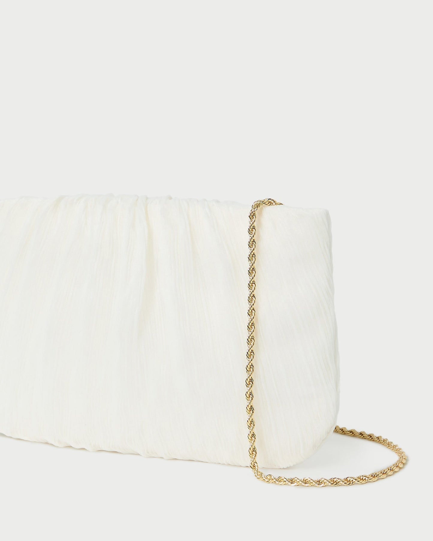 Brit Pearl Flat Pleated Clutch