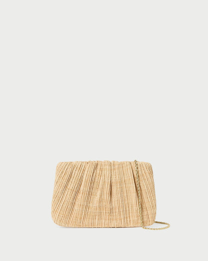 Brit Natural Flat Pleated Clutch