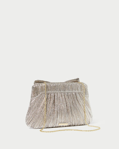 Rayne Champagne Bow Clutch