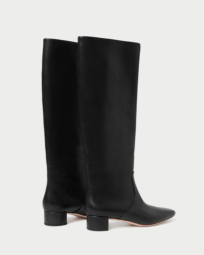 Indy Black Leather Tall Boot