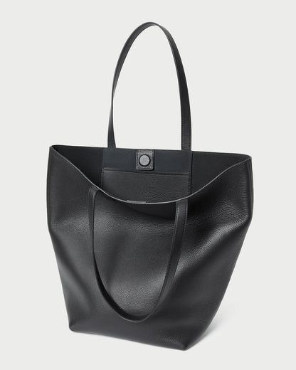 Walker Black Pebbled Leather Tote
