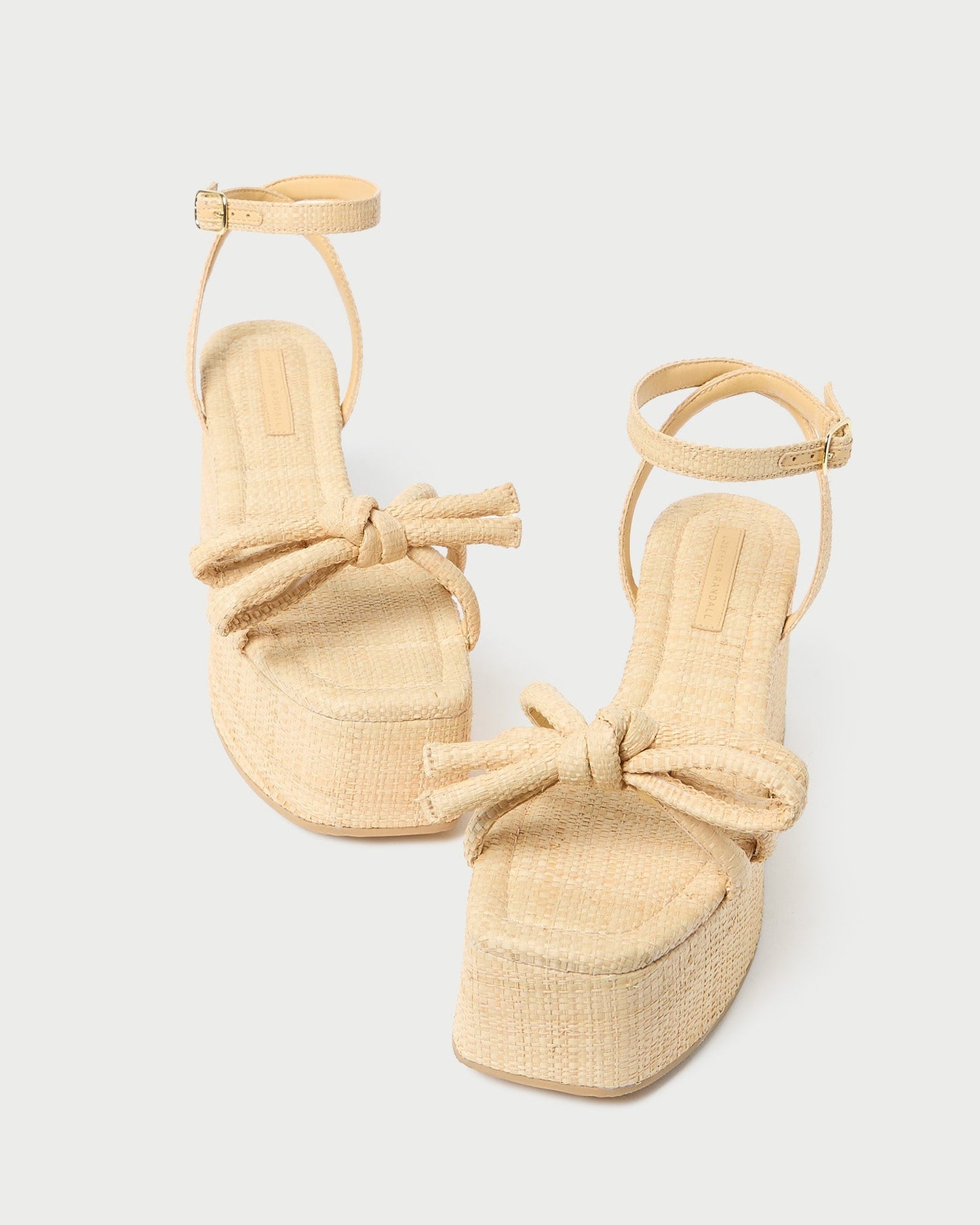Hudson Natural Raffia Platform Sandal