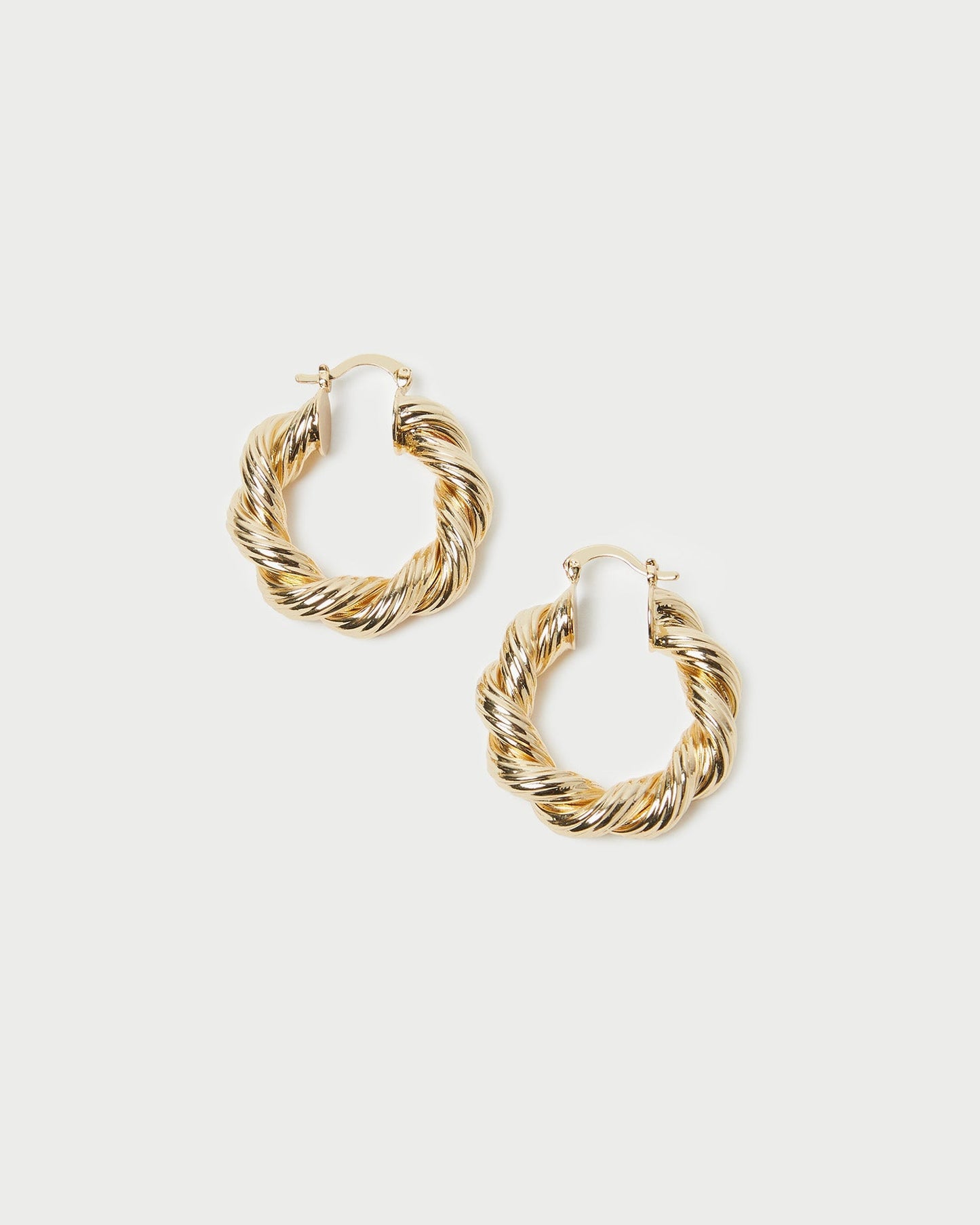 Atticus Gold Twisted Hoop Earrings
