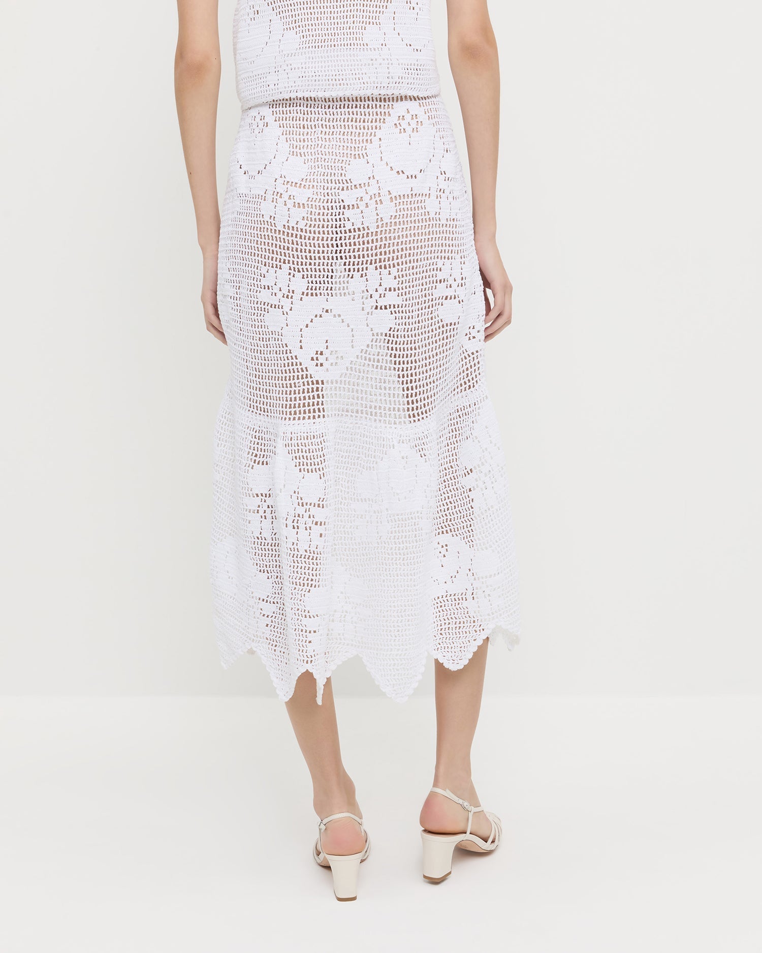 Sullivan Cream Crochet Skirt