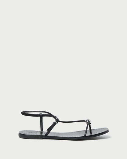 Lara Black Leather Sandal