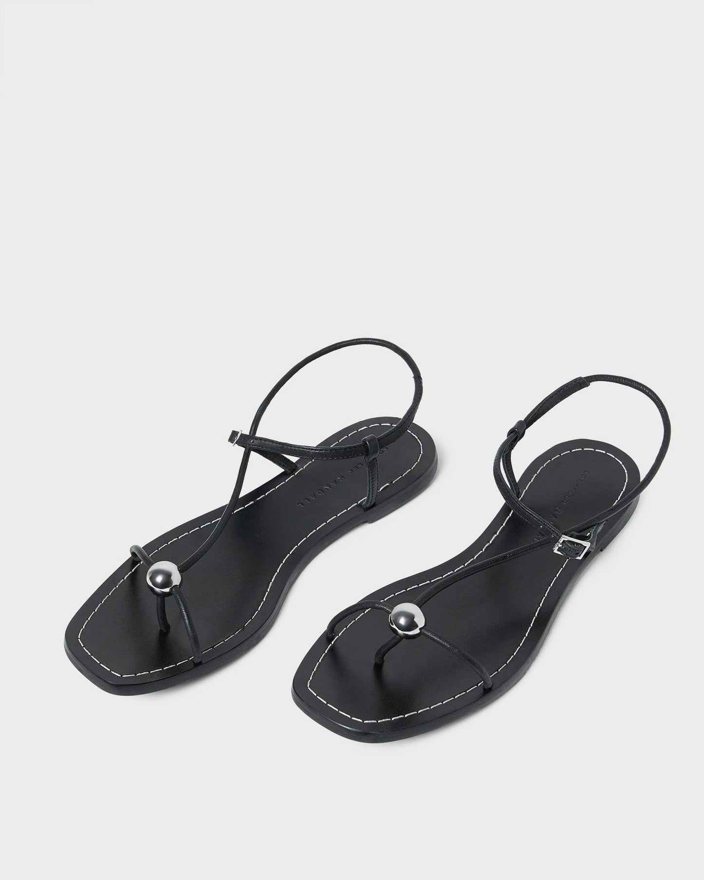 Lara Black Leather Sandal
