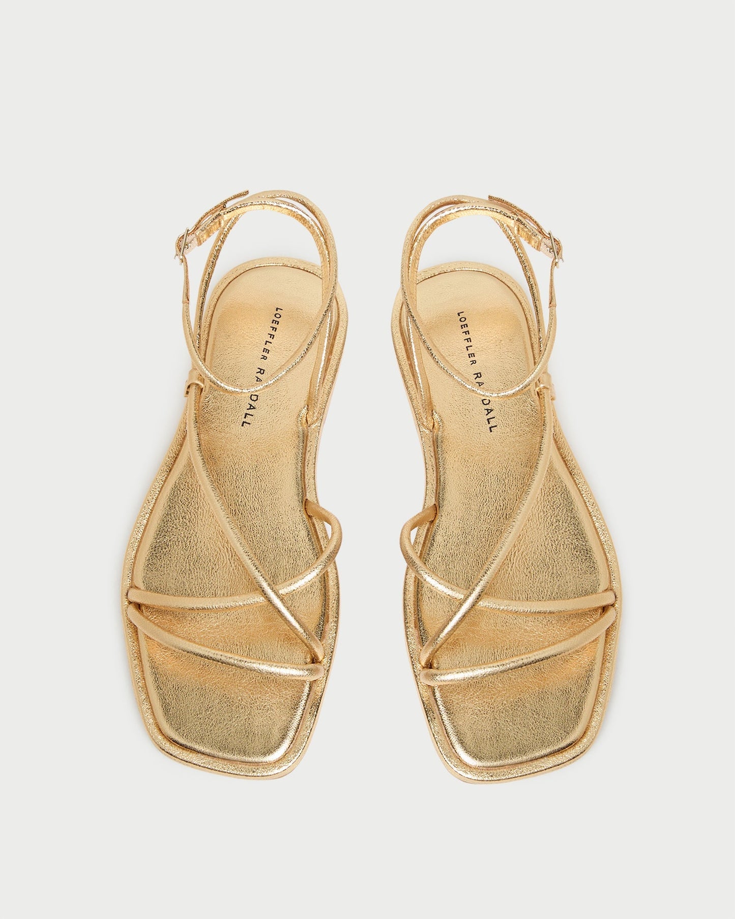 Noor Gold Leather Flat Sandal