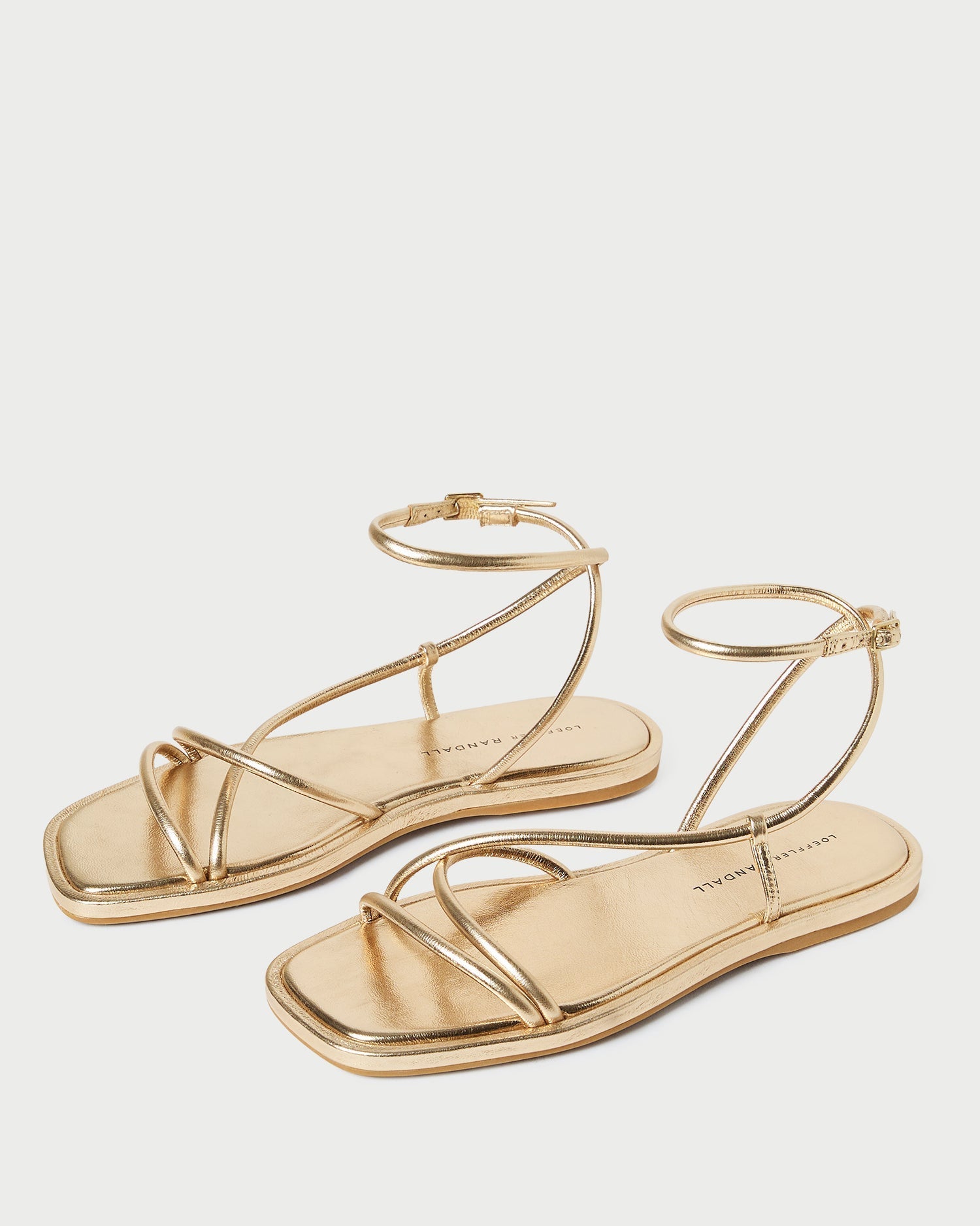 Noor Gold Leather Flat Sandal