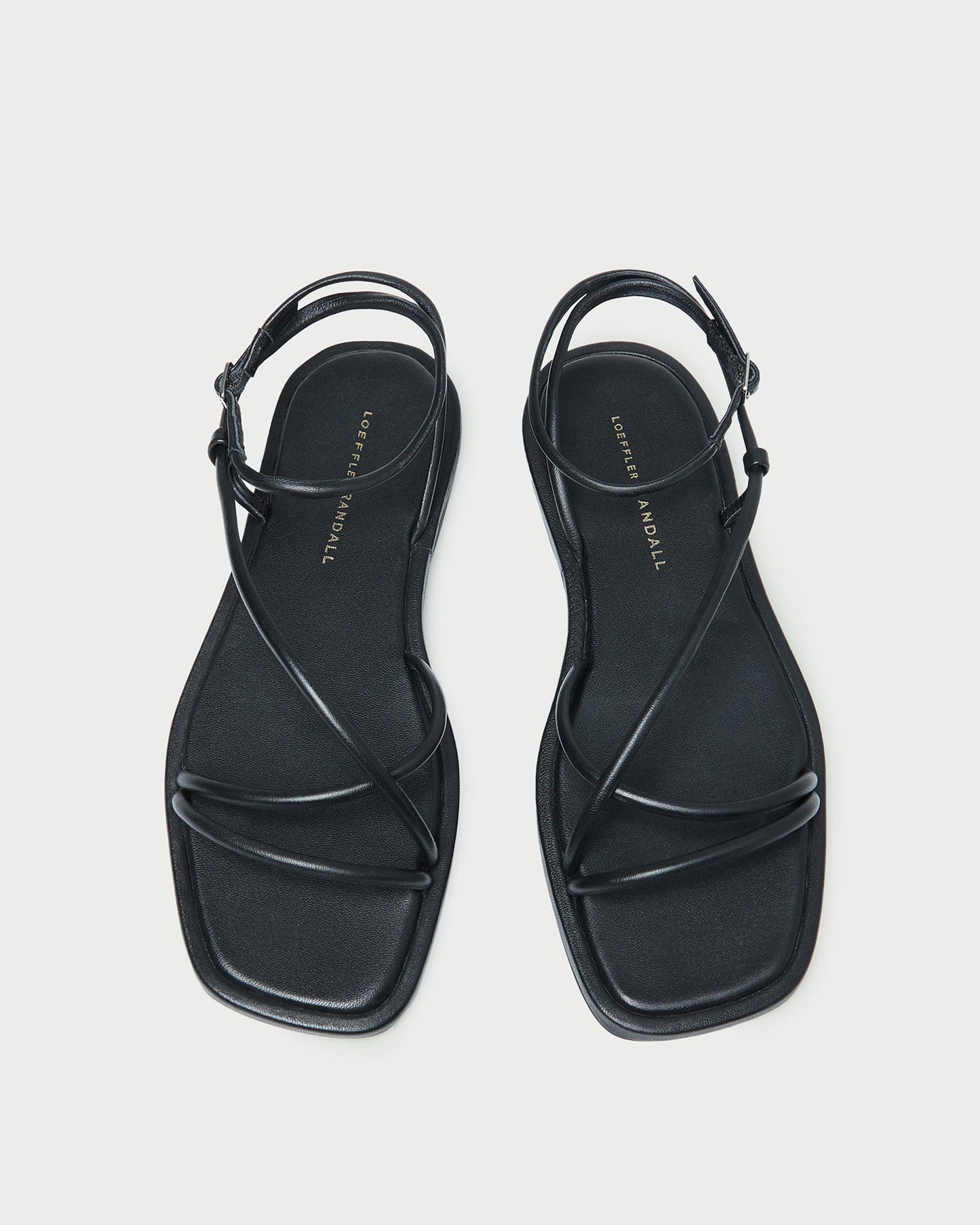 Noor Black Leather Flat Sandal