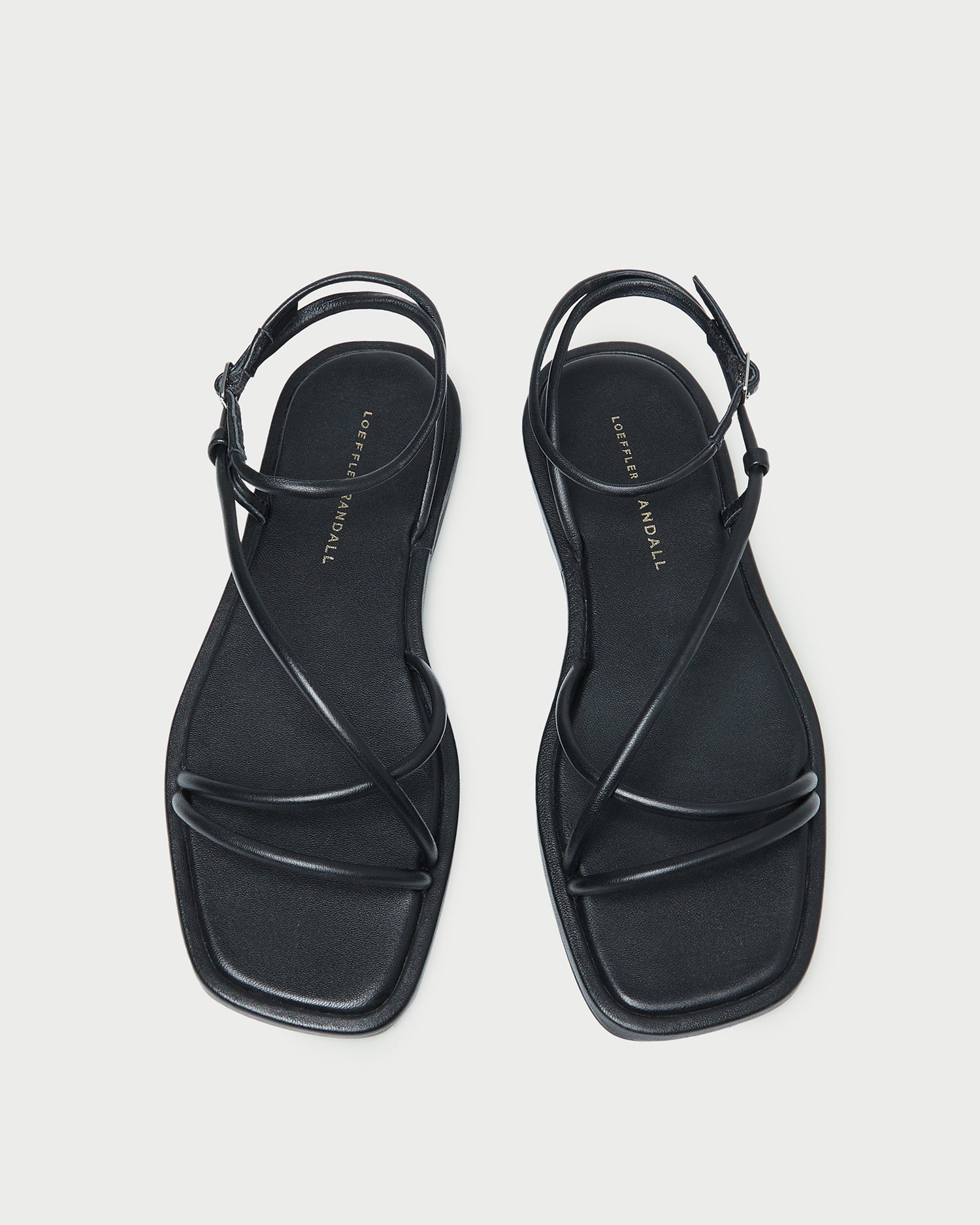 Noor Black Leather Flat Sandal