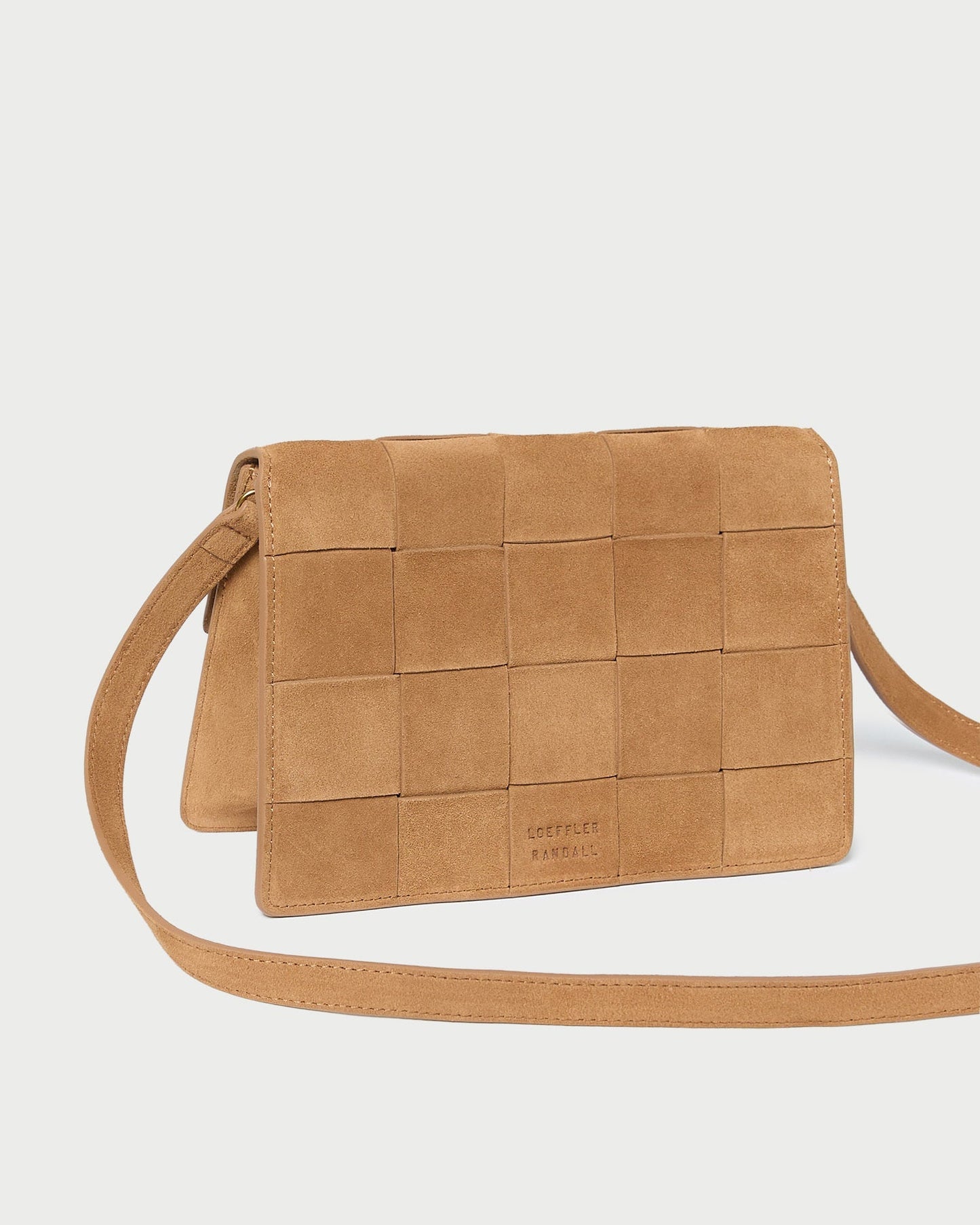 Delphine Toffee Suede Shoulder Bag