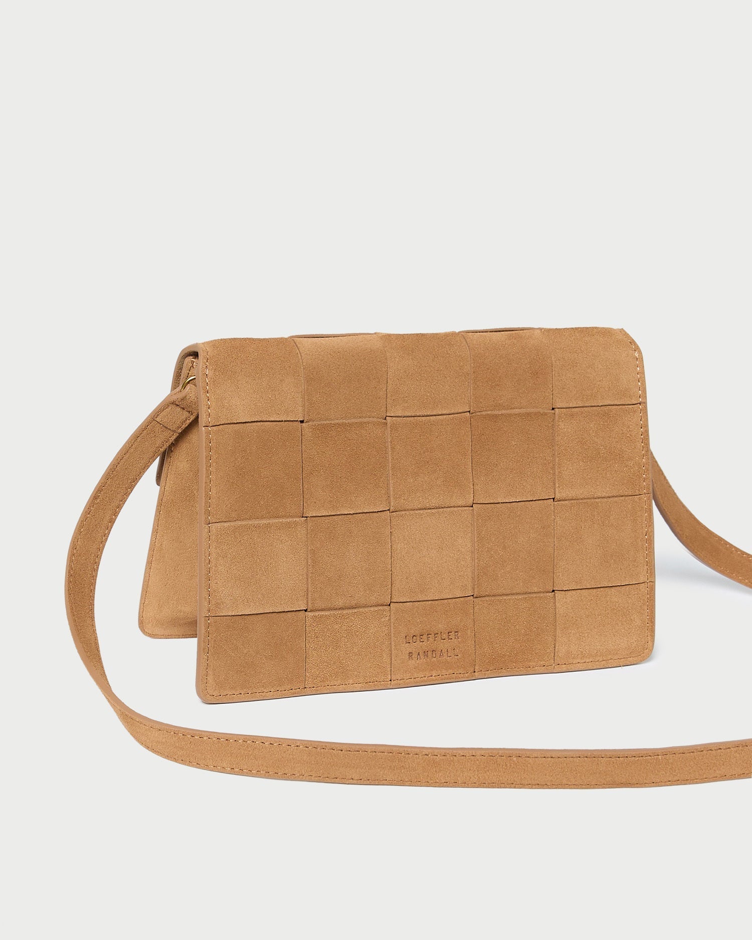 Delphine Toffee Suede Shoulder Bag