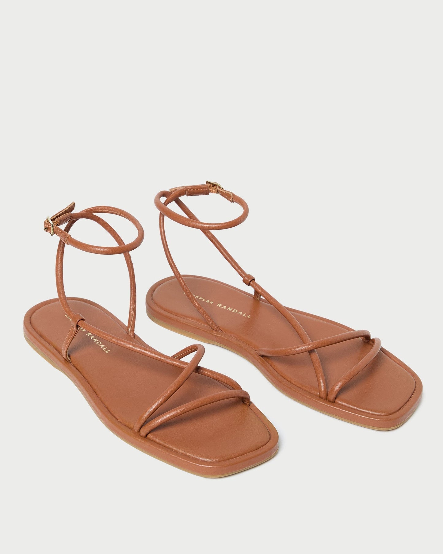 Noor Timber Leather Flat Sandal