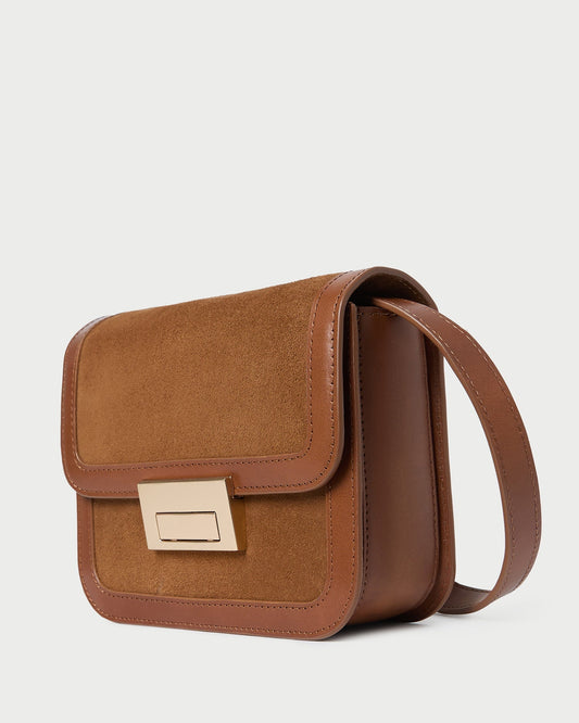 Desi Cacao Suede/Leather Crossbody