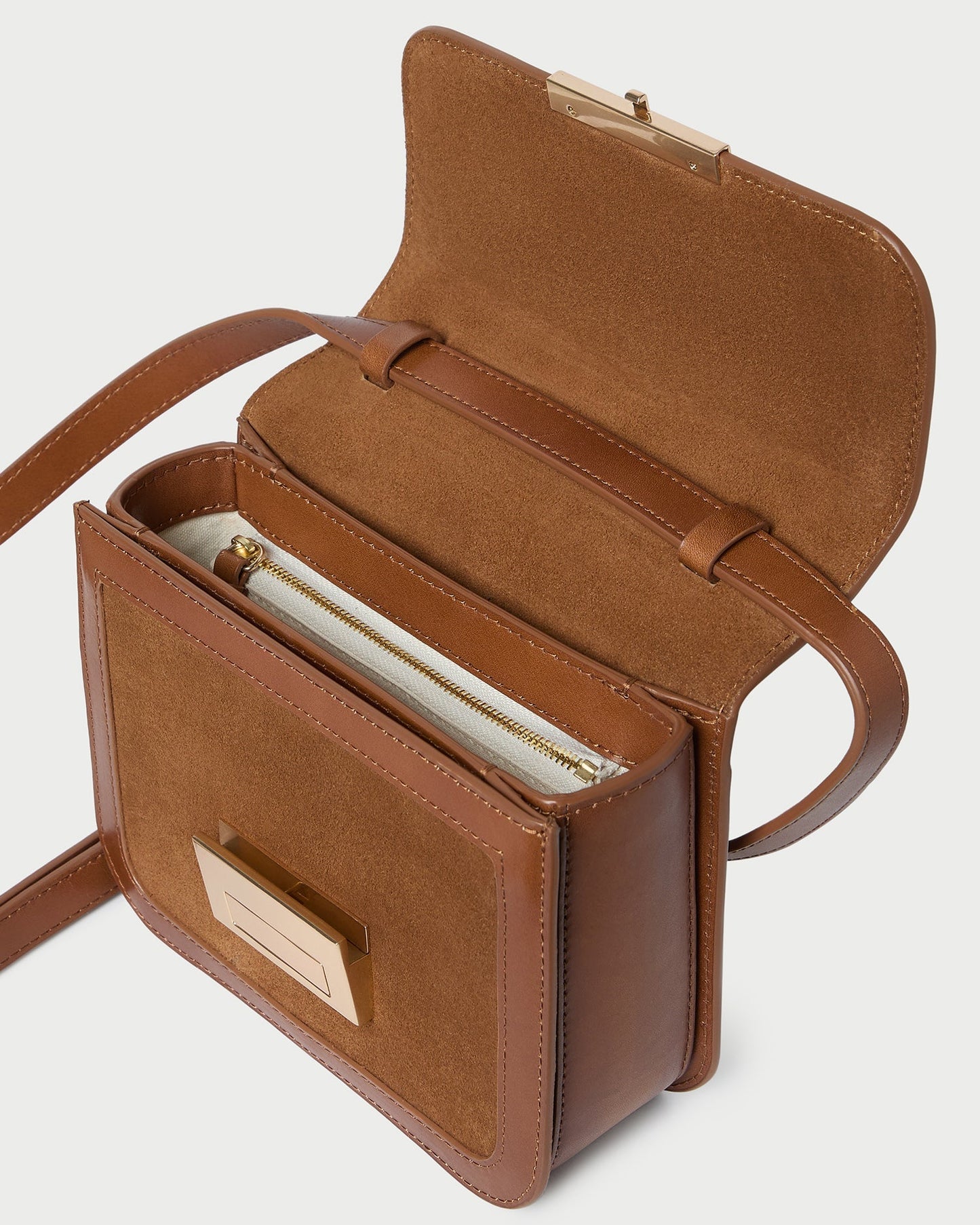 Desi Cacao Suede/Leather Crossbody