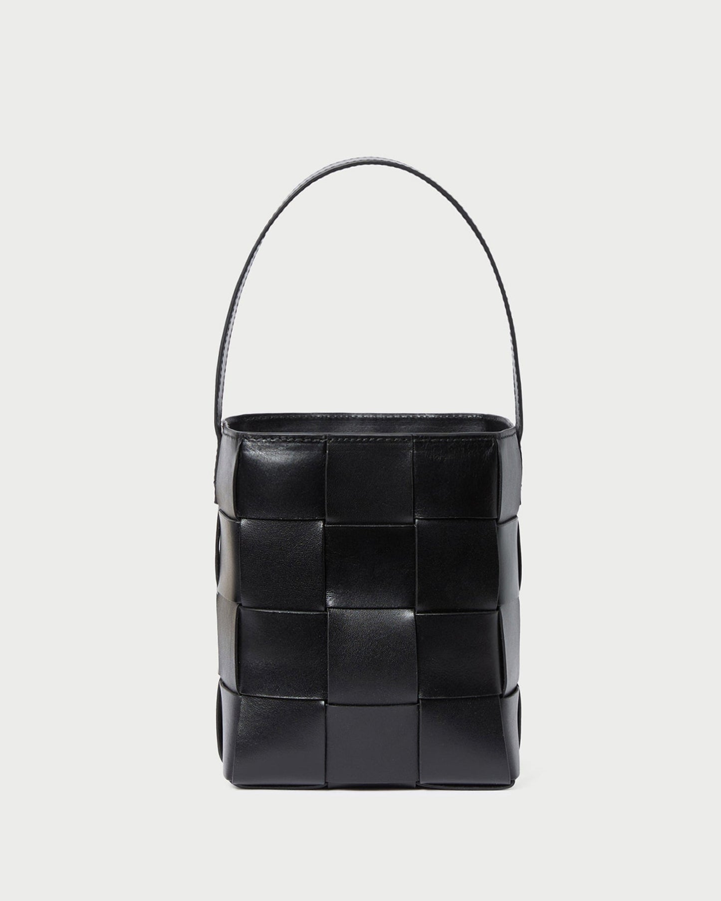 Laith Black Leather Bucket Bag