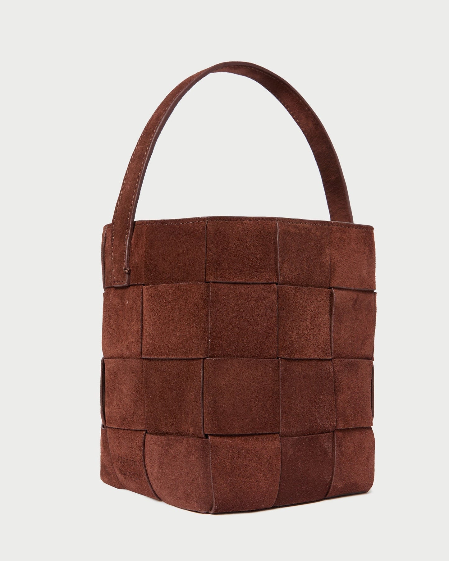 Laith Espresso Suede Bucket Bag