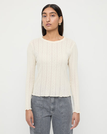 Lolo Pointelle Long-Sleeve Tee