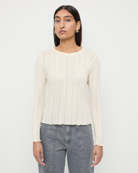 Lolo Pointelle Long-Sleeve Tee