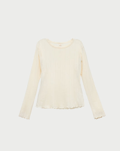 Lolo Pointelle Long-Sleeve Tee