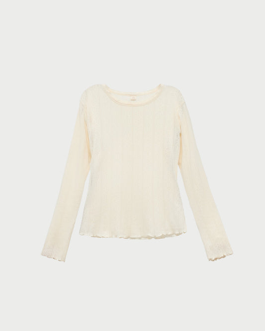 Lolo Pointelle Long-Sleeve Tee