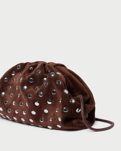 Bailey Espresso/Silver Dome Clutch