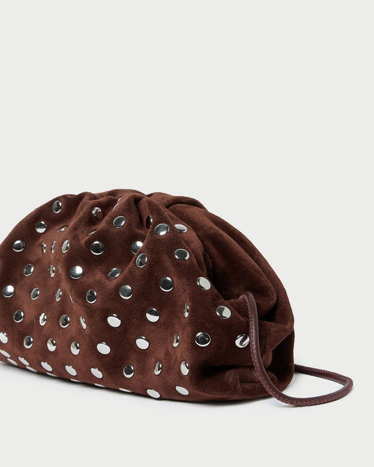 Bailey Espresso/Silver Dome Clutch