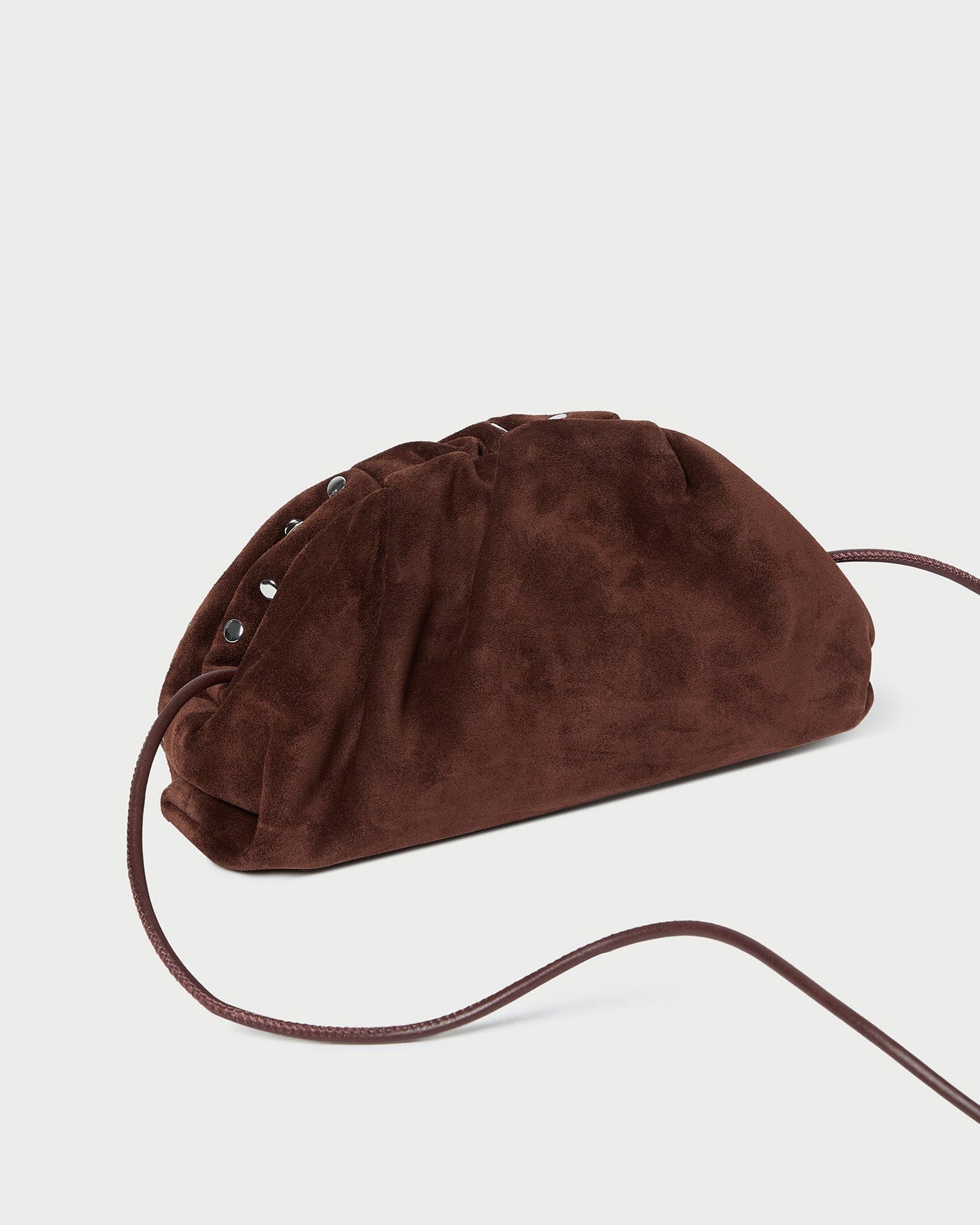 Bailey Espresso/Silver Dome Clutch