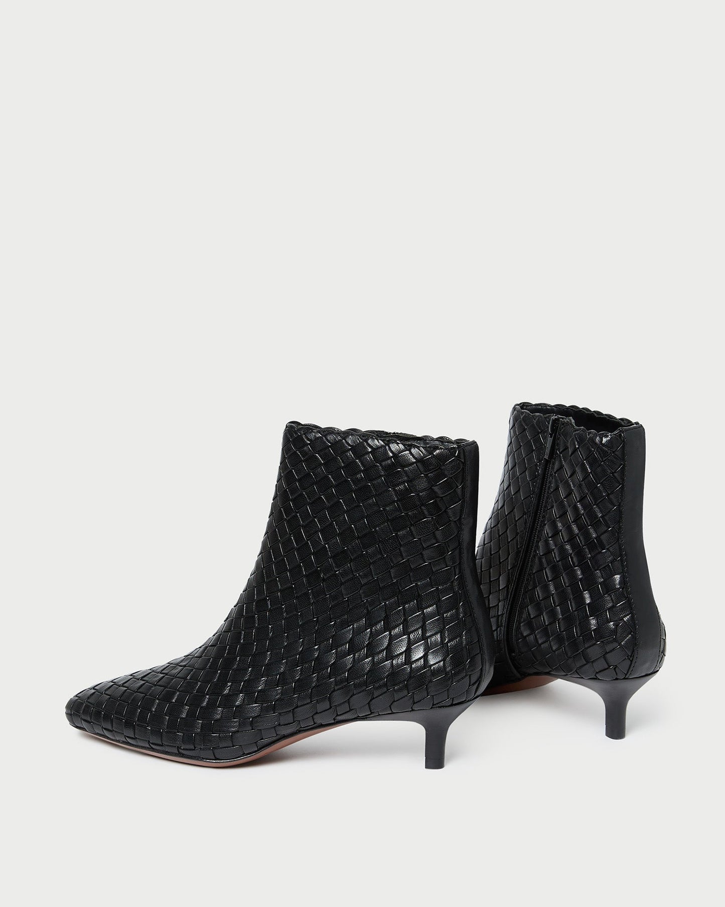 Marcella Black Woven Ankle Boot
