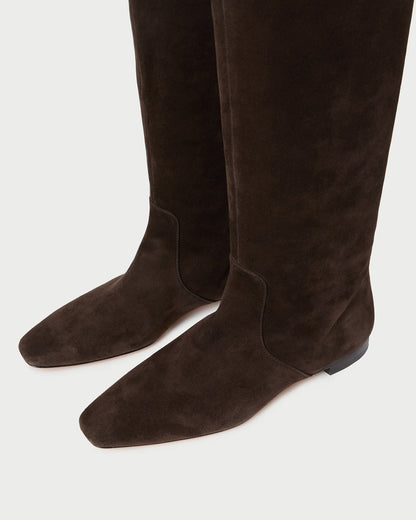 Lillian Brown Suede Tall Boot