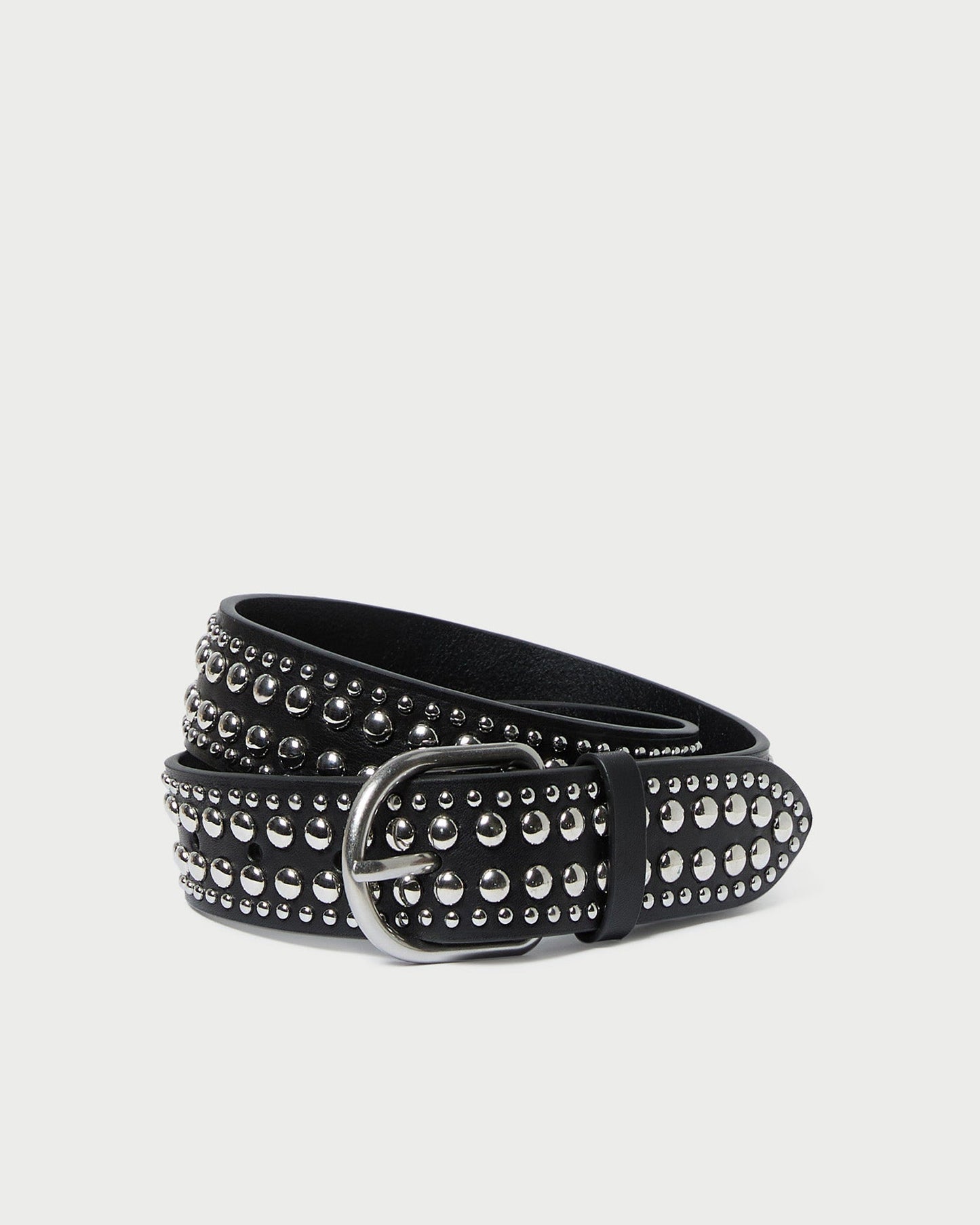 Isaac Black/Silver Studded Belt