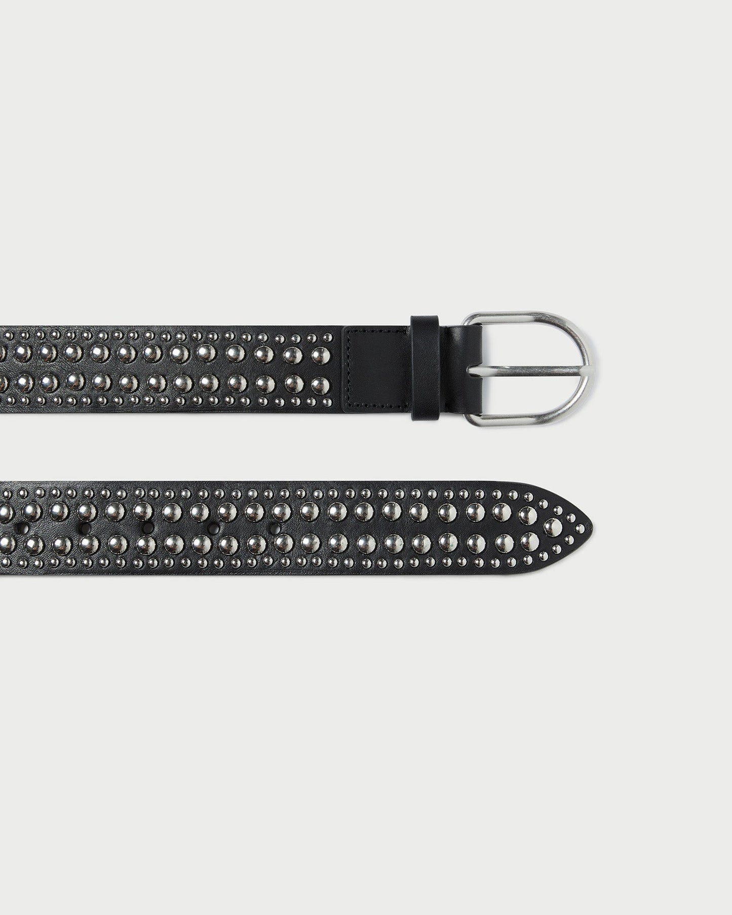 Isaac Black/Silver Studded Belt